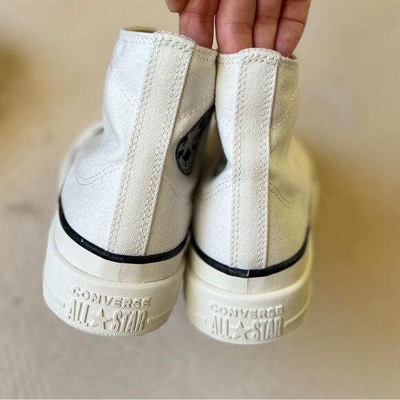 NEW Womens Size 9.5 Converse Chuck Taylor All Star Construct High Vintage White - Picture 6 of 9